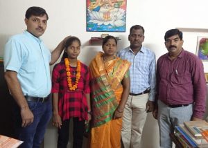 Panipat News/Radha Krishna High School student Aanchal First in class X in school