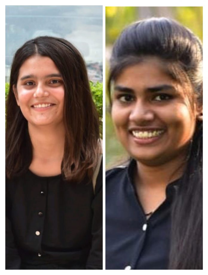 Panipat News/Arya College's Rupal and Garima ranked fifth in the merit list of KUK