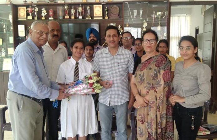 Panipat News/Dr. MKK School's Student Garima was third in the whole country in the tenth class