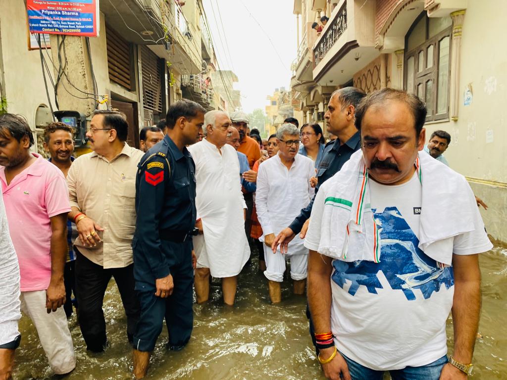 Hooda Reached to Take Stock of Rain