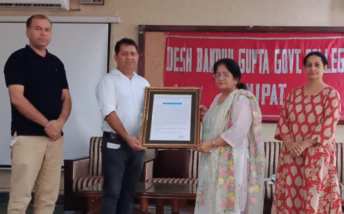 Regarding environmental protection Prof. Daljit Kumar received a citation