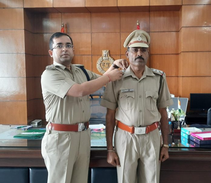 Panipat News/Sub Inspector Mahendra Singh posted in District Police became Inspector after promotion