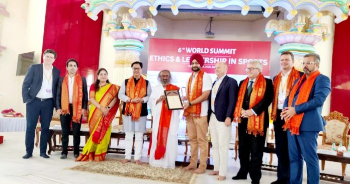 Minister of State for Sports Sandeep Singh honored with Ethics in Sports Award 2022