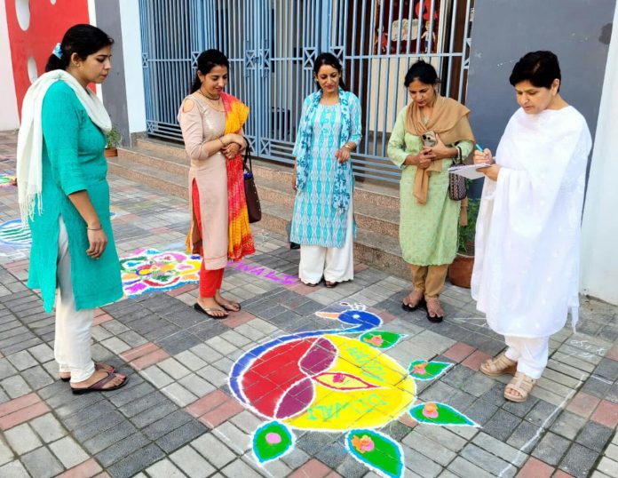 Panipat News/Rangoli competition organized in MD Public School