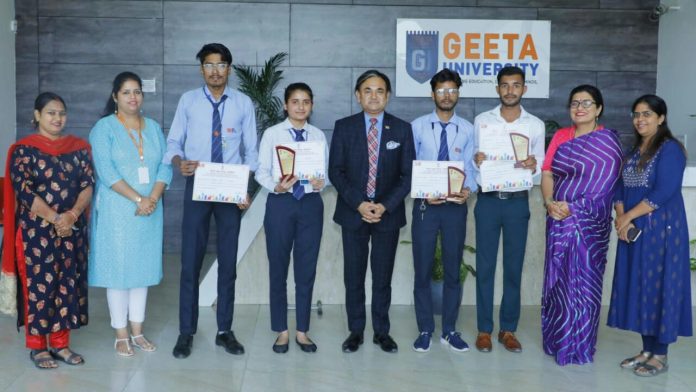 Panipat News/Three students of Geeta University will take part in the state level youth festival