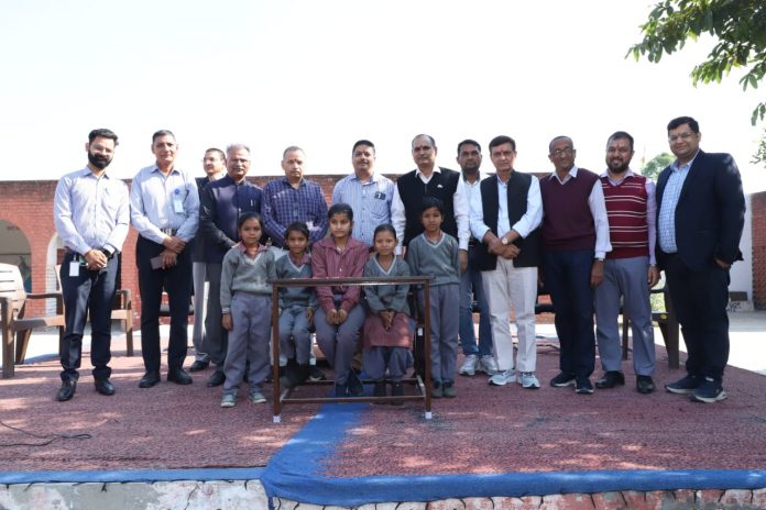 Courtesy of Ashok Leyland Driver Training Institute Garhi Padla 90 benches presented to the students