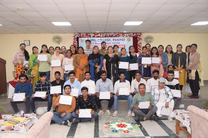 Panipat News/Successful completion of Workshop on Spoken English One by Department of English at IB PG College