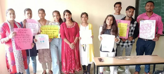 Panipat News/Motivational quotes competition organized in IB PG College