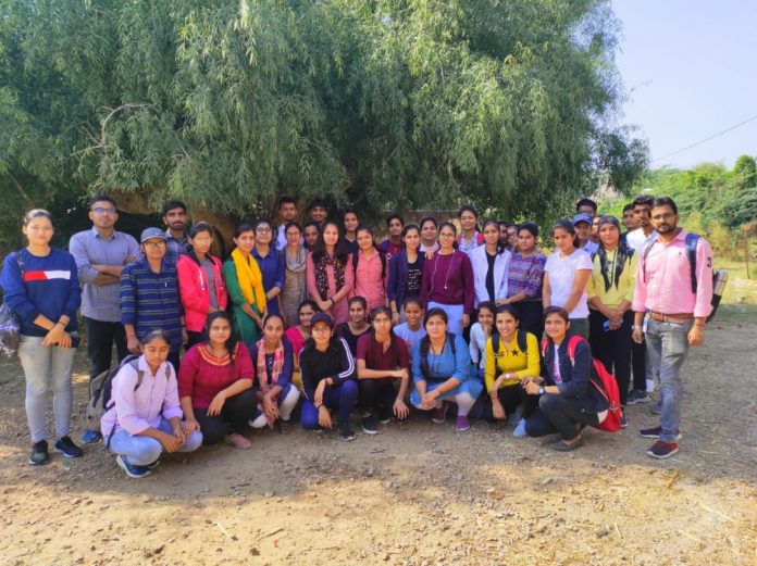 Geography department students visit rare volcano Dhosi hill