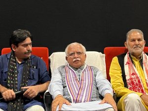 Chief Minister Mr Manohar Lal watched a film on Dada Lakhmi at a special screening in Karnal