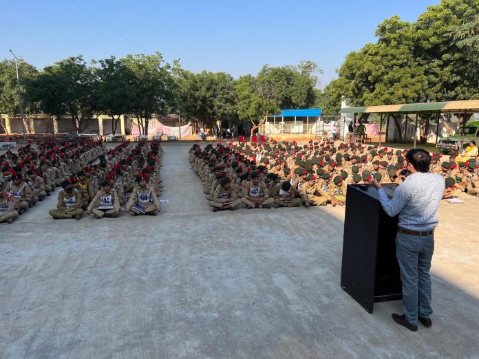 NCC cadets learned the tricks of water harvesting and water conservation