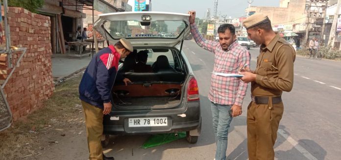 Vehicles were checked by blockade under the sealing plan