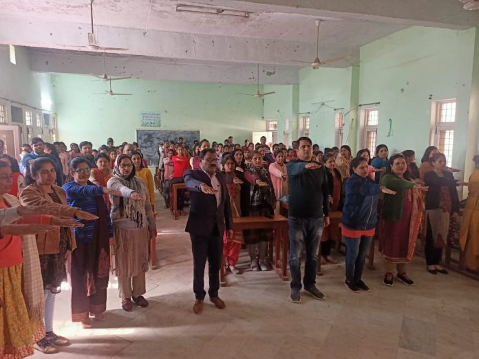 Oath administered in Government Women's College regarding road safety