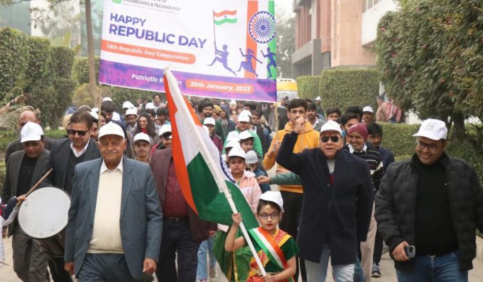 Panipat News/Patriotic march taken out on Republic Day at Piet College