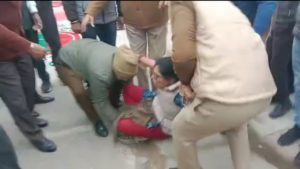 Male police personnel misbehaved with the woman