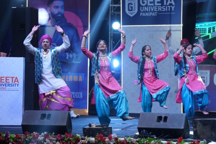 Panipat News/Colorful start of annual cultural festival Sangrila 2K23 at Geeta University Panipat