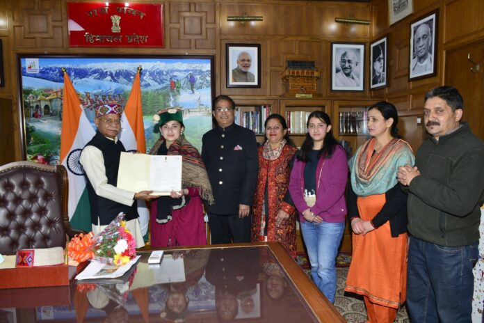 Governor honored Aastha Sharma