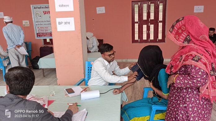 Free health checkup camp organized at Mata Bhura Bhavani Temple Sisoth