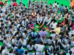 Panipat News/Yagya performed on the occasion of new academic session 2023 - 24 at Arya Bal Bharti Vidyalaya