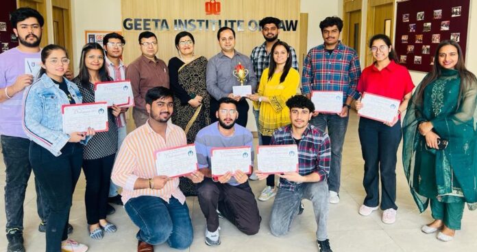 Panipat News/Geeta Institute of Law students excel in dance competition