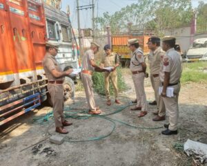 Panipat News/SP Ajit Singh Shekhawat conducted a formal inspection of Police Station Samalkha-Bapauli and Sanauli