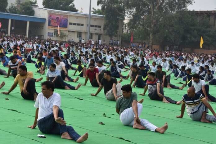 Panipat News-Final Rehearsal of Yoga