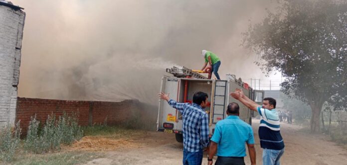 Panipat News/Fire in Mattress Factory in Panipat 