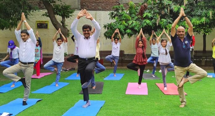 Panipat News-Yoga Day-IB PG College