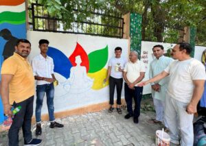 Panipat News-Painting of Yoga Message