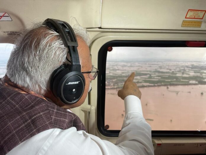 CM Manohar Lal Did Aerial Survey