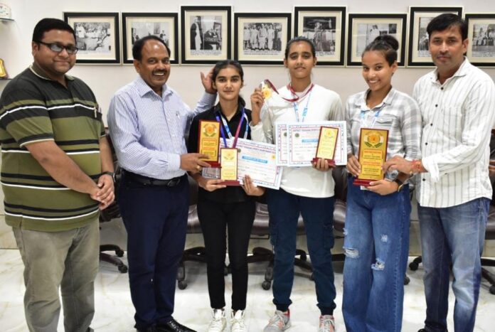 Arya College's Gunjan Won Gold Medal