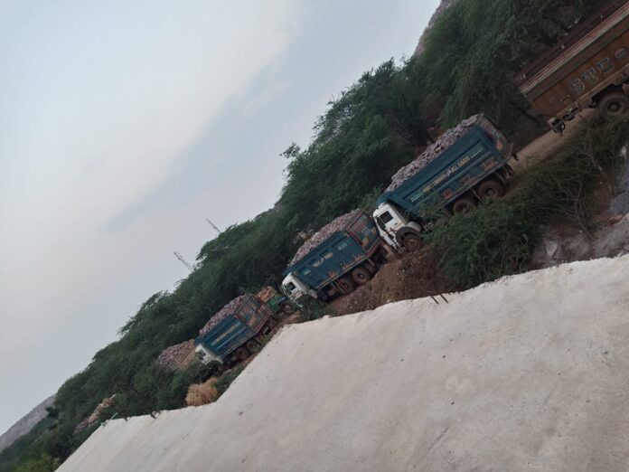 In pursuit of their own profit, overloaded dumpers of Rajasthan are damaging the roads of Haryana.