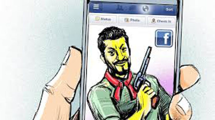 Action against' who post pictures with weapons on social media
