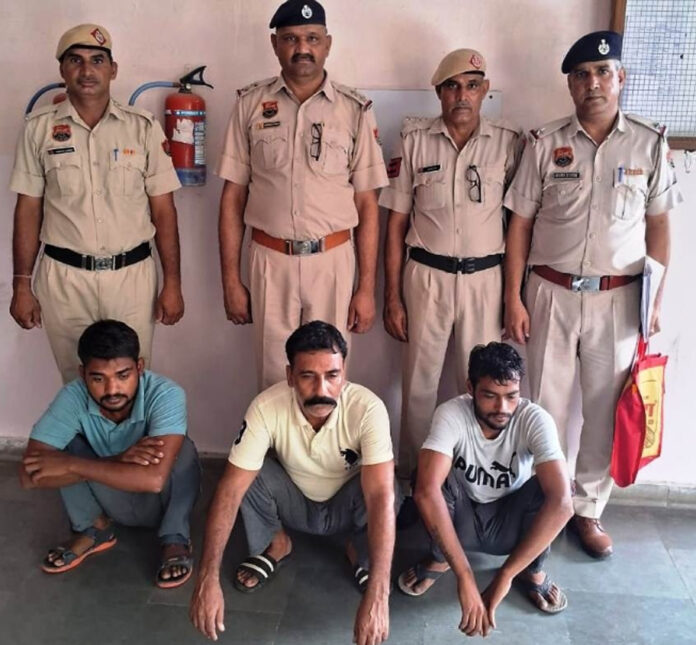 Three accused arrested for stealing jewellery from a house