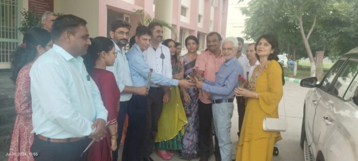 A program was organized in Chhachhrauli College on the retirement of the Principal