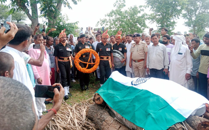 The soldier was given a final farewell with military honors