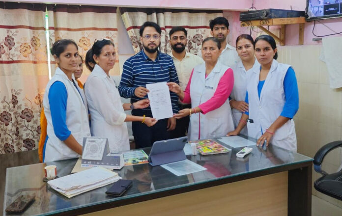 Nursing officer submitted memorandum regarding various pending demands