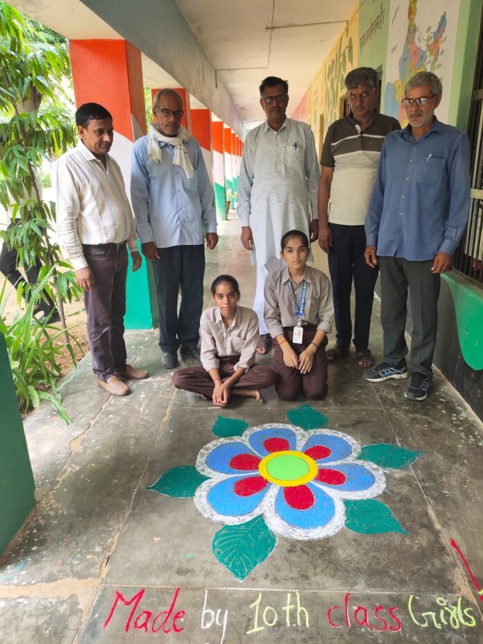 Rangoli competition organized in Badrai School