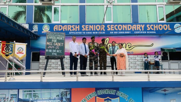 NCC selection recruitment process organized in Adarsh ​​Senior Secondary School