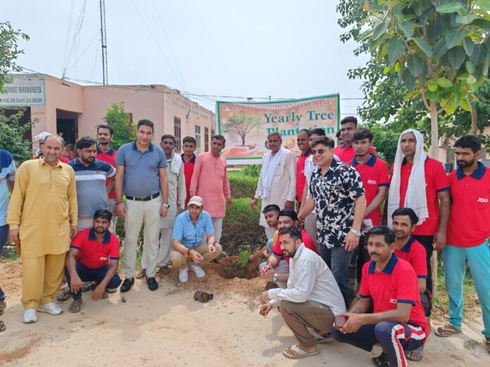 Plantation program organized by Jai Dada Dohala Mines in village Pichopa Kalan.