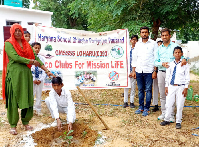 Plantation was done under the program 'One Tree in the Name of Mother'