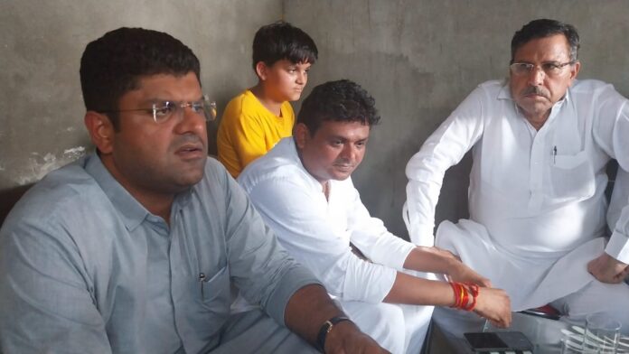 Birendra Singh and former Deputy Chief Minister and Uchana MLA Dushyant Chautala came face to face