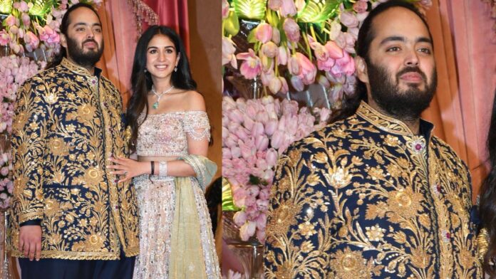 Anant Ambani Gold Brocade Suit: अनंत अंबानी ने संगीत में पहना सोने की जरी वाला सूट