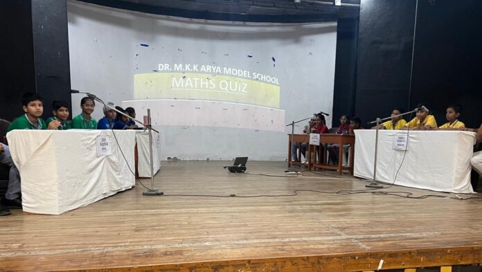 Dr. M.K.K. Mathematics quiz competition organized in Arya Model School