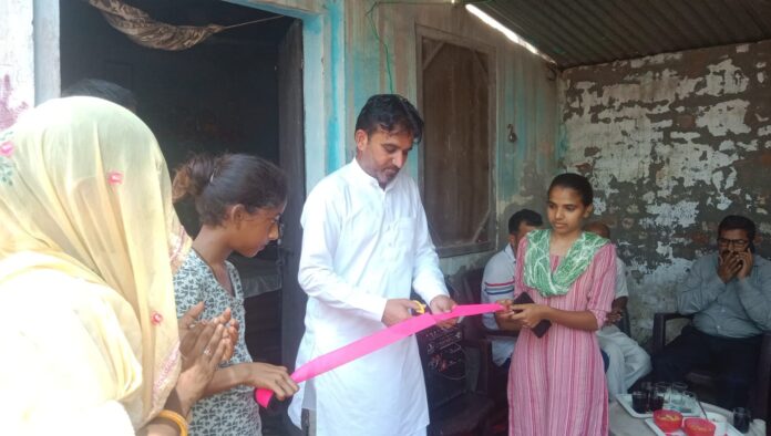 Youth leader Tejpal Singh inaugurated sewing training center