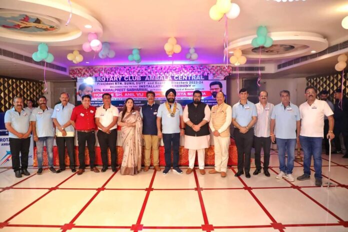 MP Kartikeya Sharma attended the installation program of Rotary Club Ambala Central as the chief guest