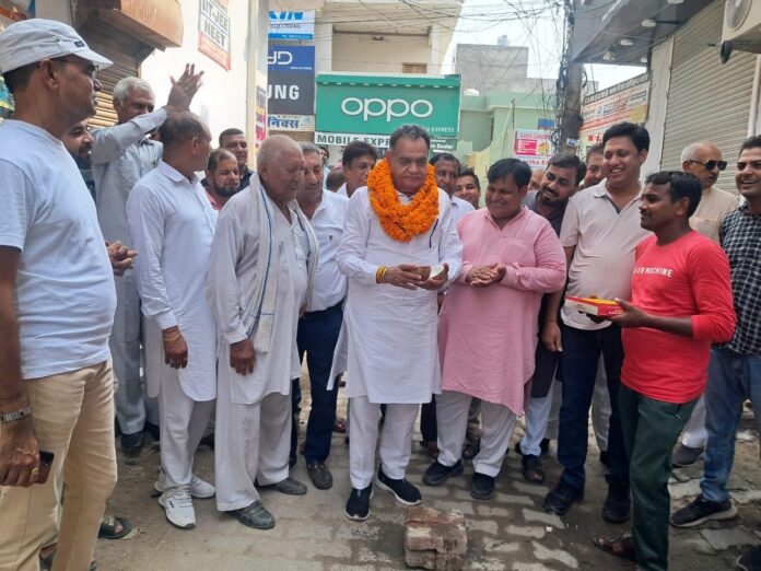 The construction work of the development projects was inaugurated by breaking a coconut