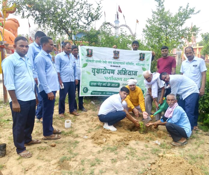 151 saplings planted under Paryavaran Sakhi program in Shri Gopal Goshala Buchiawali