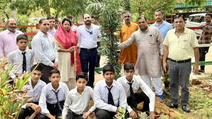 Under the campaign, saplings were planted in the Government Model Culture School