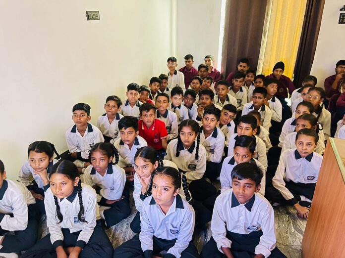 A religious program was organized for the children in the school